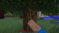 Once you spawn, start punching trees (Image via Mojang)